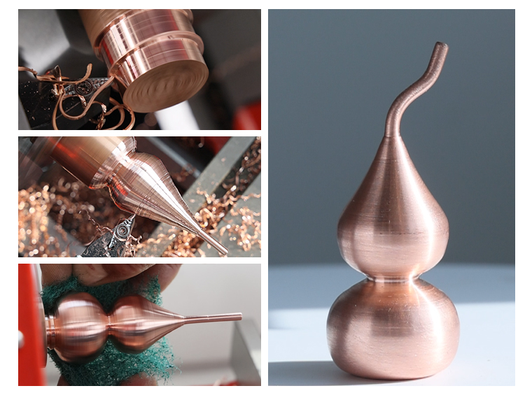 JSBESTECH Daily Turning process (6): Copper Gourd