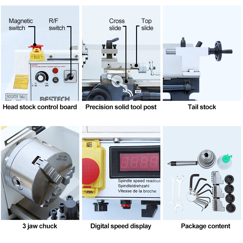 BT180 Mini hobby metal lathe machine