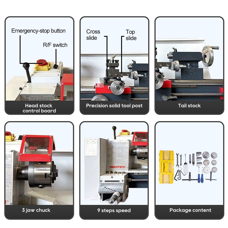 BT230G Bench 9 Step Belt Speed Lathe Machine