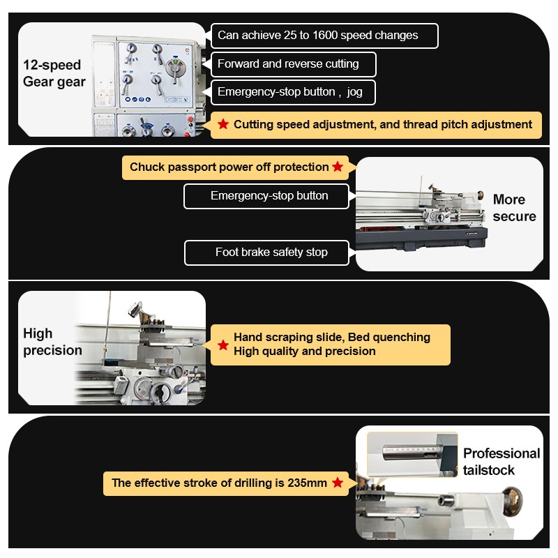 BT800 Metal turning lathe machine used universal horizontal lathe machine for sale