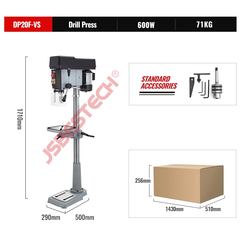 DP20F-VS chuck capacity 5-20mm the drill press machine