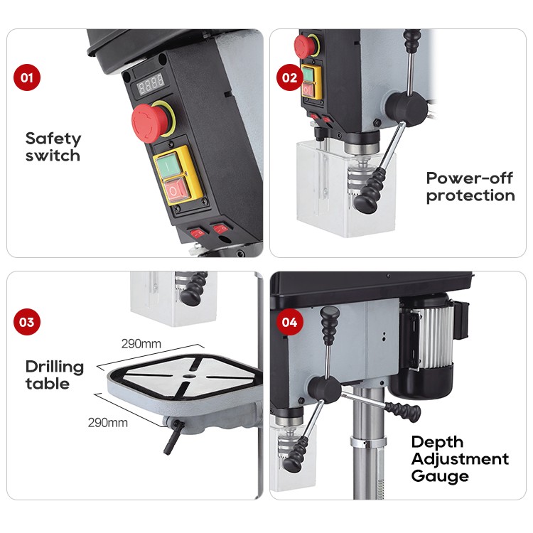 DP20F-VS chuck capacity 5-20mm the drill press machine