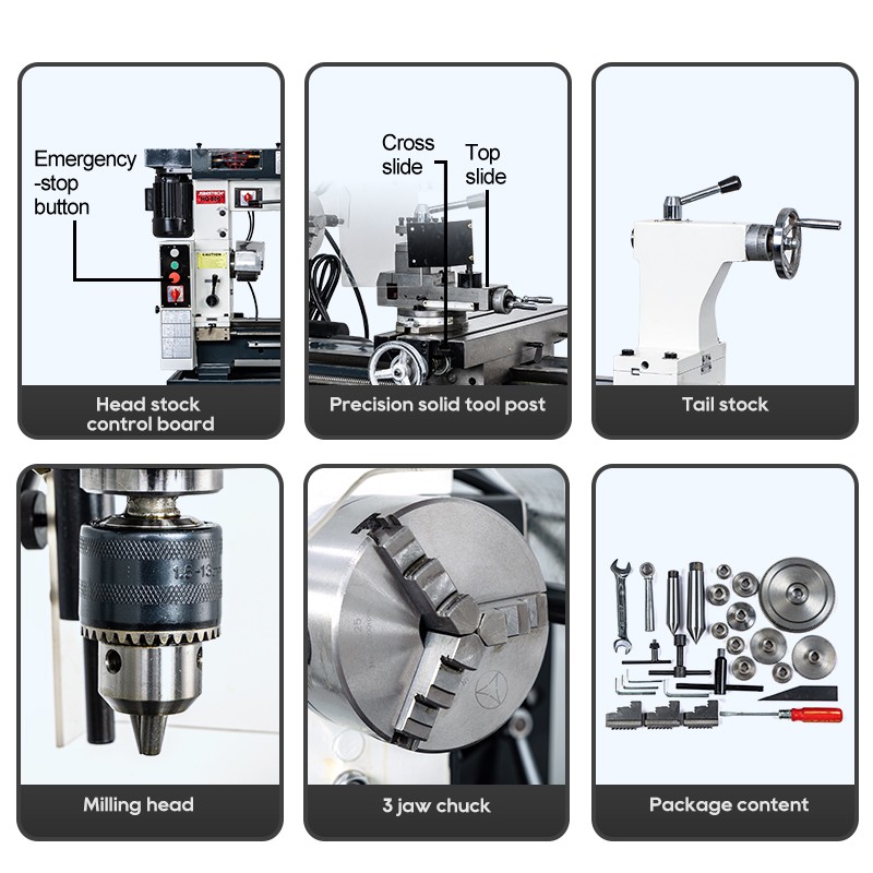 HQ800 Multifunction lathe metal bench lathes machine of professional manufacturer for sale