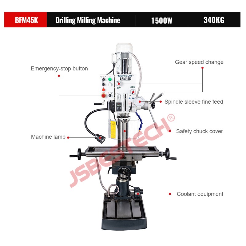 JSBESTECH Company BFM45K Drilling Milling Machine