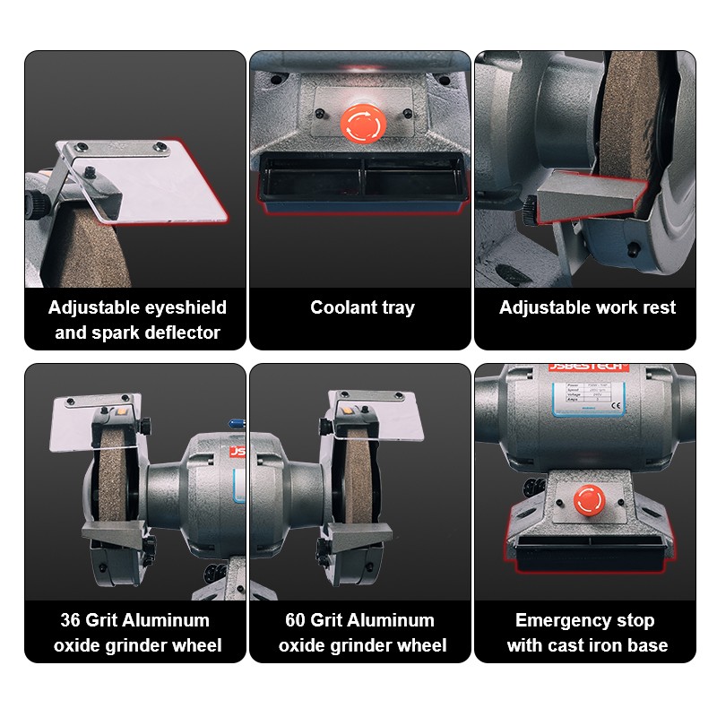 JSBESTECH MD3220HDA-L Electric Bench Grinder Machine