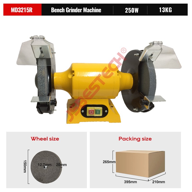 MD3220R High Quality 350W bench grinder with cast iron base