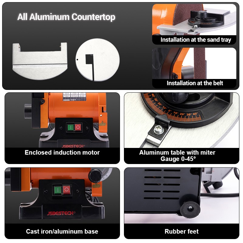 MD493B Heavy duty CE standard cast aluminum base belt disc woodworking sander