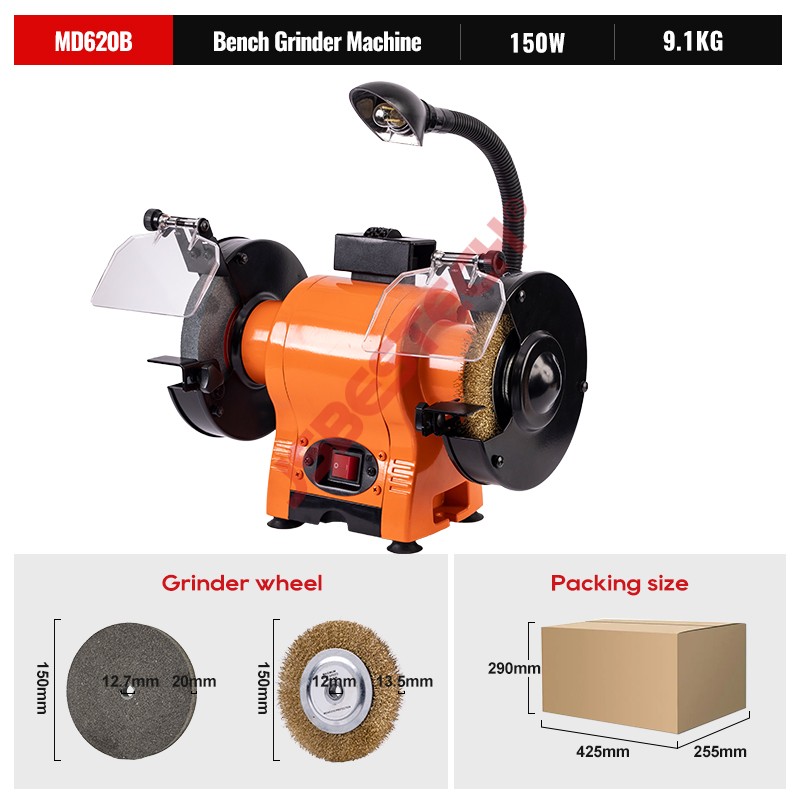 MD620B Hot sale built-in wheel dresser bench grinder electric bench grinding tool