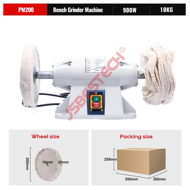 PM200 polishing machine polisher bench grinder