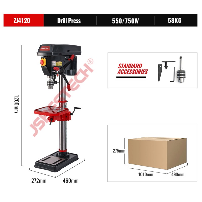 ZJ4120 20mm 750w mini bench drill press machine for metal