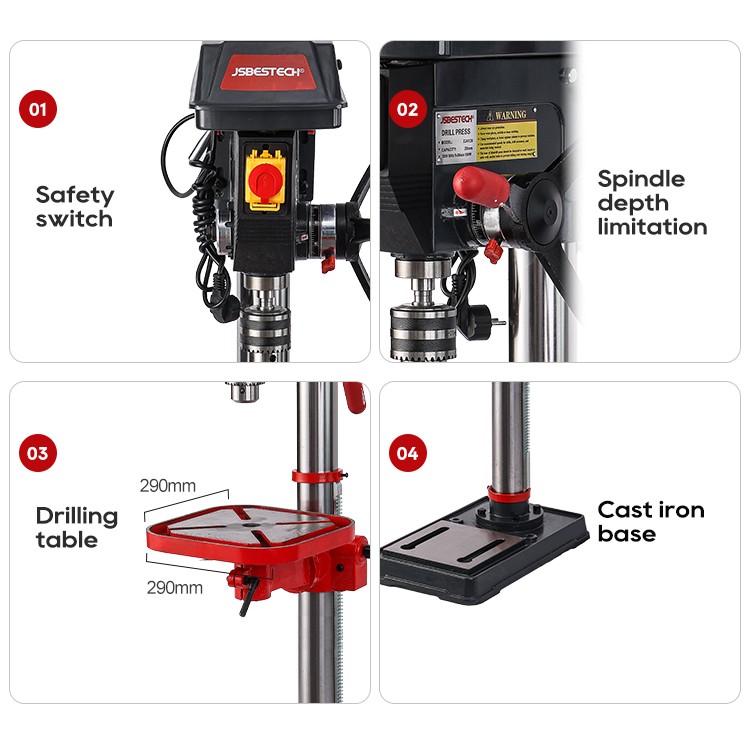 ZJ4120 20mm 750w mini bench drill press machine for metal